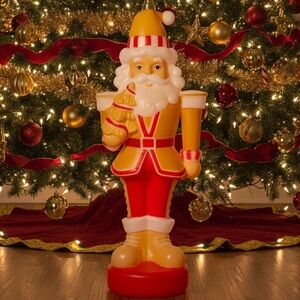 Holiday Time 32" Lighted
Nutcracker Blow Mold Christmas
Decor NEW With DENT